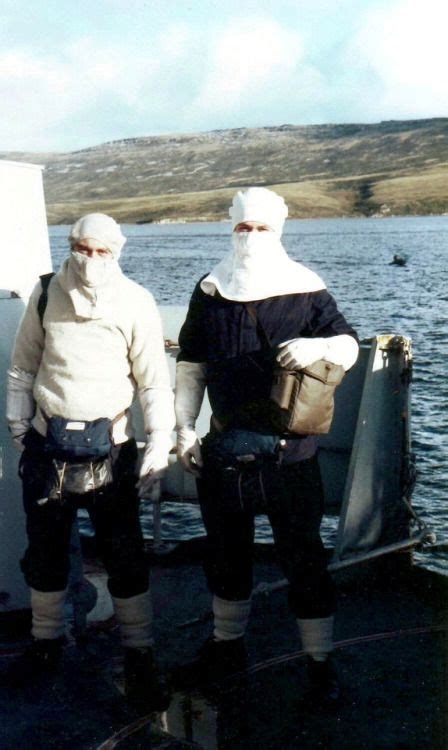 Royal Navy Sailors In Anti Flash Gear At Action Stations On Hms Cardiff