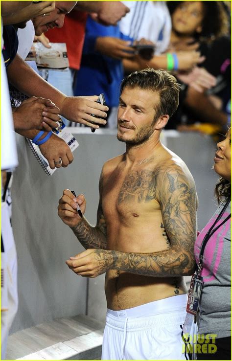 David Beckham Shirtless Galaxy Game Photo David Beckham Shirtless Photos Just