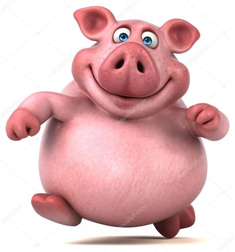 Cartoon Pig Posing Stock Photo By ©julos 123682166