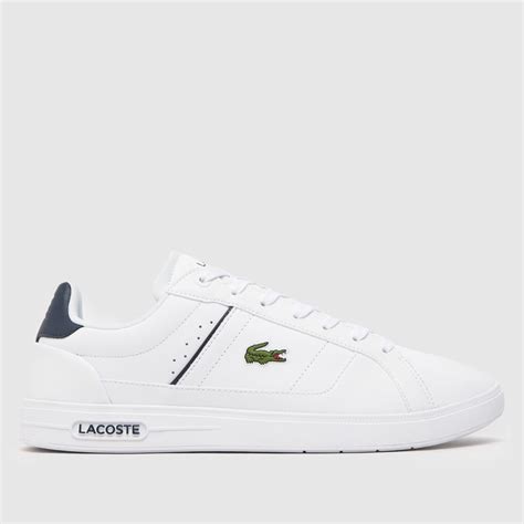 Lacoste White And Navy Europa Pro Trainers Shoefreak