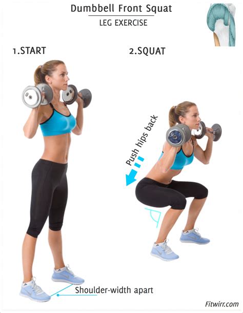 Dumbbell Front Squat Exercise For Your Butt