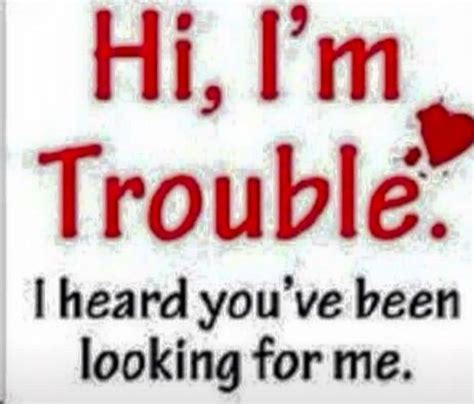 Hi Im Trouble Trouble Quotes Sexy Quotes Smart Assy Quotes