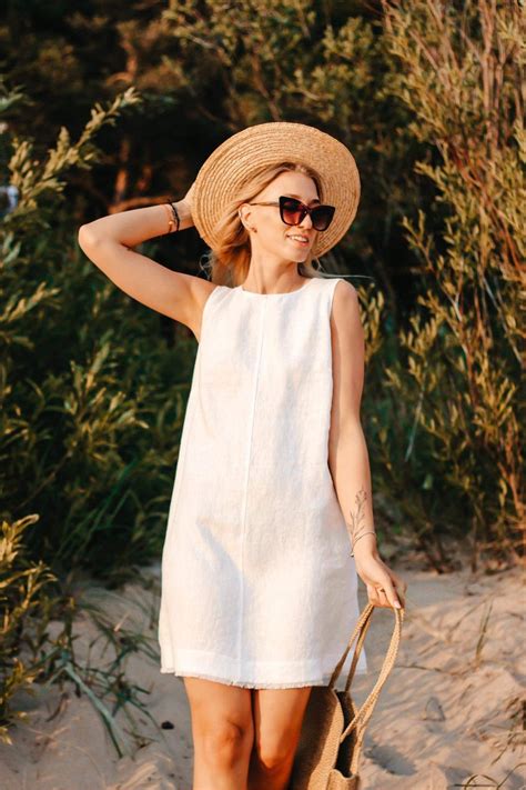 White Linen Dress Summer Dress Beach Dress Dresses For Etsy