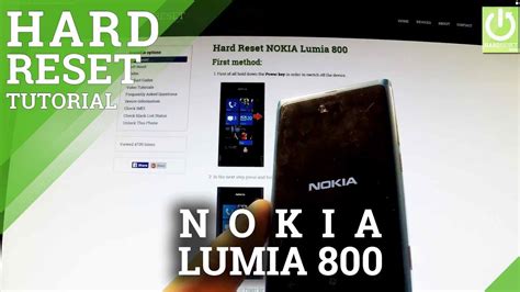 Hard Reset Nokia Lumia 800 Restore Factory Settings In Nokia Lumia