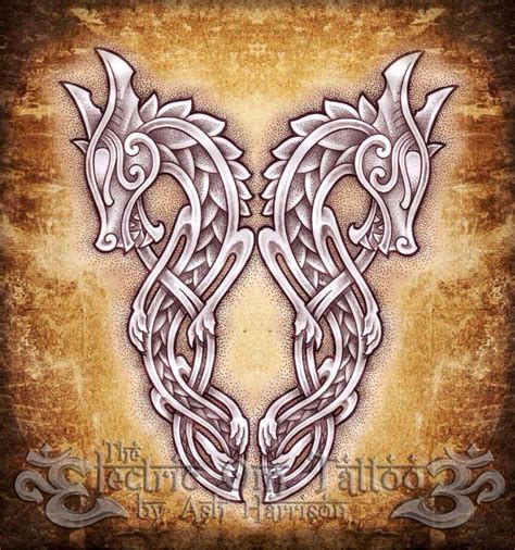 Knotwork Celtic Dragon Tattoos Viking Tattoos Celtic Dragon