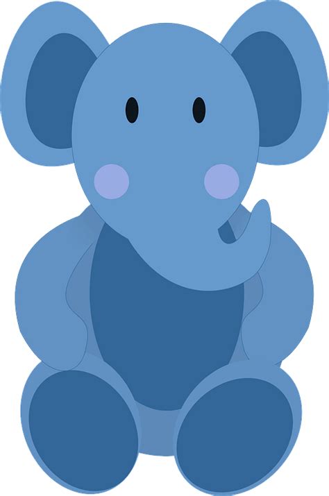 Baby Blue Elephant Clip Art At Vector Clip Art Baby Elephant Clipart