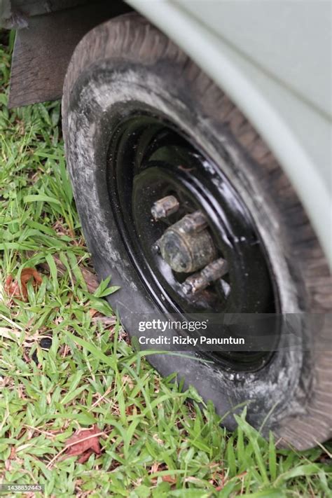 Closeup Of Old Car Tires High Res Stock Photo Getty Images