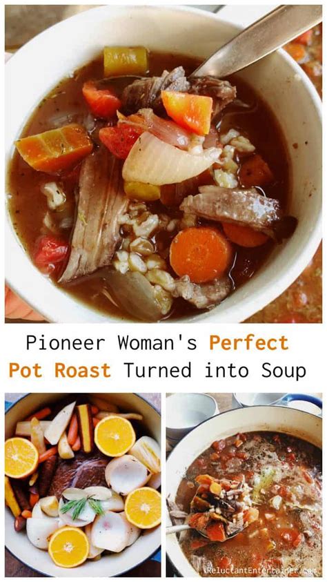 Serve over creamy mashed potatoes (or cooked noodles). Pioneer Woman's Perfect Pot Roast Turned into Soup ...