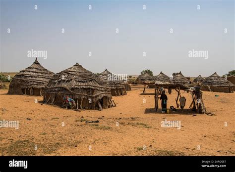 Traditional Hausa Village Southern Niger West Africa Africa Stock