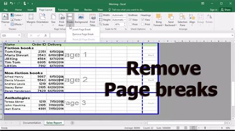 How To Remove Page Breaks In Microsoft Excel Document Youtube