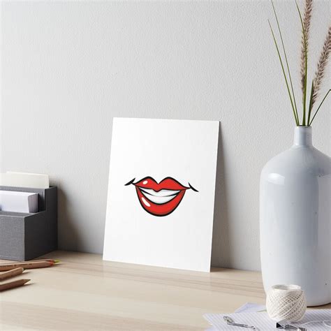 Funny Mouth Cartoon Illustration Art Board Print For Sale By