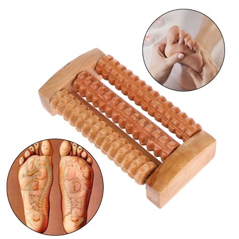 Wooden Foot Massage Roller Massage Feet Plantar Fasciitis Roller Reflexology In Foot Care Tool