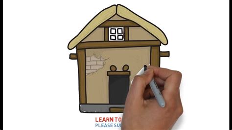By using the rules of ­perspective and vanishing point, you can easily learn how to draw this ranch house. How To Draw a Old House Step By Step For Kids - YouTube