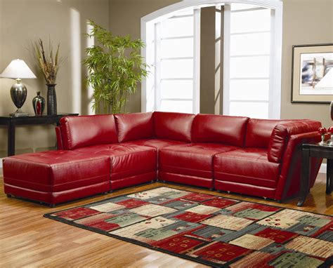 15 Best Collection Of Red Leather Sectionals With Chaise