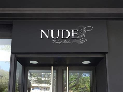 Logo For Nude Studio Signage Design Logo Redesign Logo Mockup