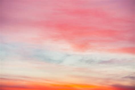Premium Photo Sunset Sky With Pink Orange Light Clouds