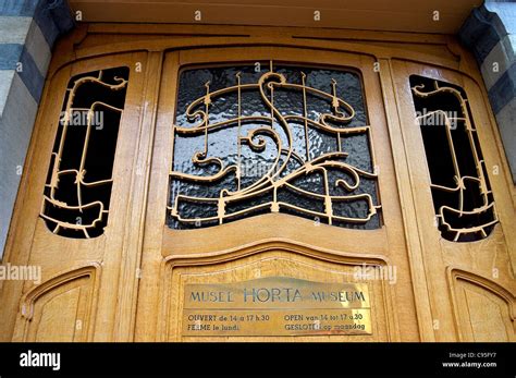 Door To The Horta Museum Former Home Of The Art Nouveau Architect And