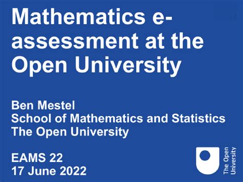 Eams 2022 Talks E Assessment In Mathematical Sciences Conference At