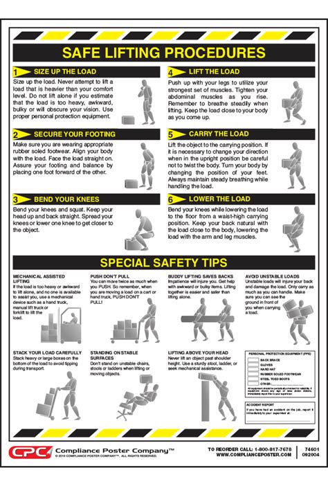 Safe Heavy Lifting Safety Poster Safety Posters Austr