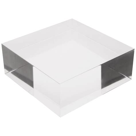 Plymor Clear Polished Acrylic Square Display Block 2 H X 5 W X 5 D