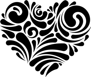Vinilo ornamental forma de corazón | Silhouette stencil, Flower stencil patterns, Flower stencil