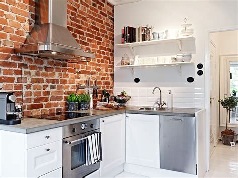 10 Cool Kitchen Interior Design Ideas With Brick Walls Interior Idea