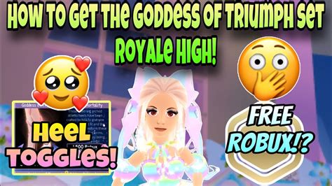 Free Robux New Royale High Set Goddess Of Triumph Set Rh New Set