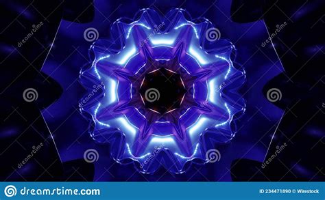 3d Rendering Of A Dark Futuristic Abstract Background With Geometric