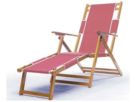 Frankford Umbrellas Wooden Beach Lounge Chair With Footrest Fc101