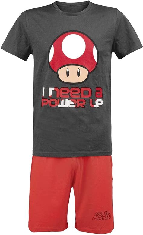 Meroncourt Mens Nintendo Super Mario Bros I Need A Power Up Pyjama