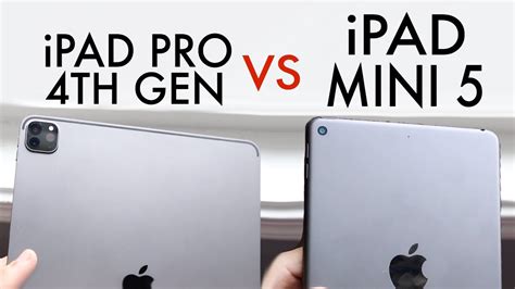 Ipad Pro 4th Gen Vs Ipad Mini 5 Comparison Review Youtube