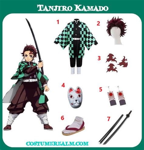 Kamado Tanjiro Demon Slayer Kimetsu No Yaiba Cosplay Costume