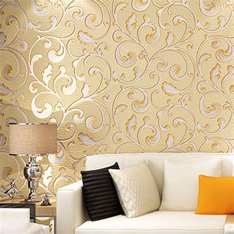 Beibehang European Style Three Dimensional Deerskin Velvet Wallpaper