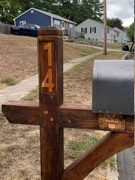 Custom Handmade Country Cedar Mailbox Post Etsy