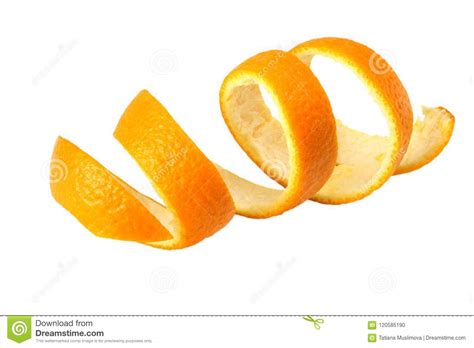 Fresh Orange Peel Isolated On White Background Stock Photo Image Of