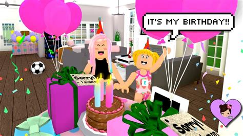Birthday Party In Roblox Bloxburg Party For Goldie Titi Games Youtube