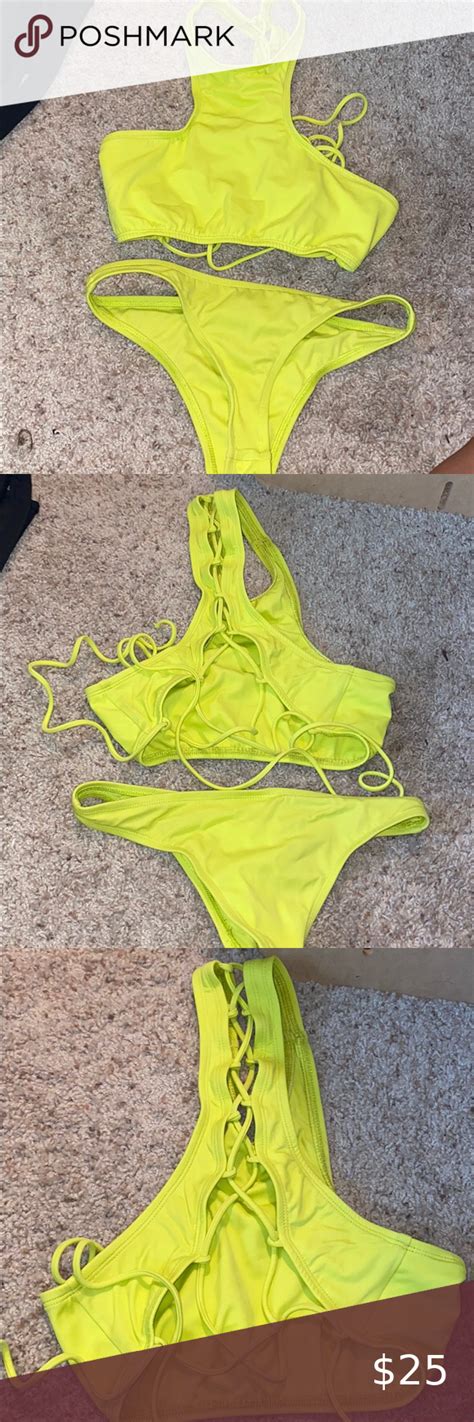 neon yellow hot miami styles bikini small miami fashion hot miami styles neon yellow bikini