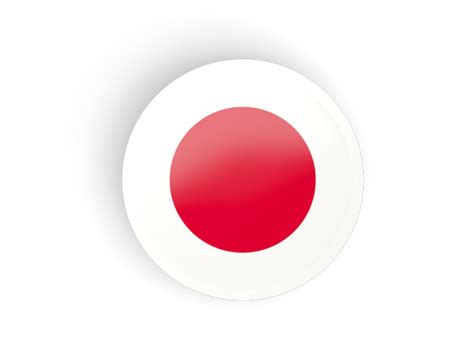 Round Concave Icon Illustration Of Flag Of Japan
