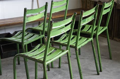 Also, you can play with colours if you opt to buy such chairs. Sold : French Metal Cafe Chairs - Green