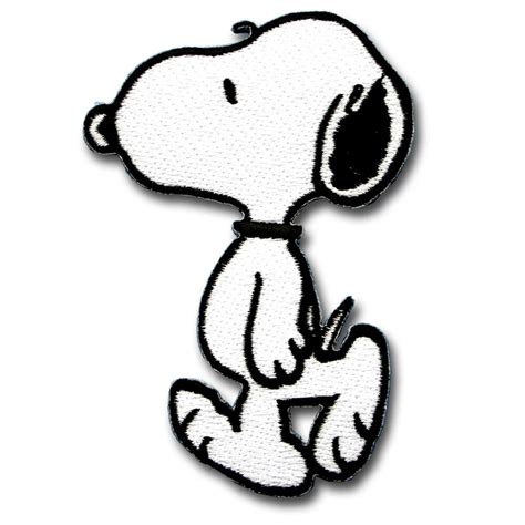 Snoopy Patch Embroidered Iron On Cartoon Kids Sew Peanuts Badge Pet