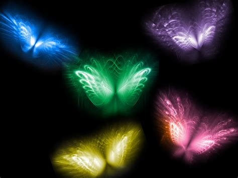 42 Neon Butterfly And Flowers Wallpaper