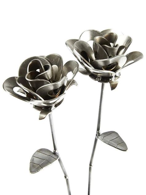 two metal roses and vase recycled metal roses with vase etsy australia metal roses welding