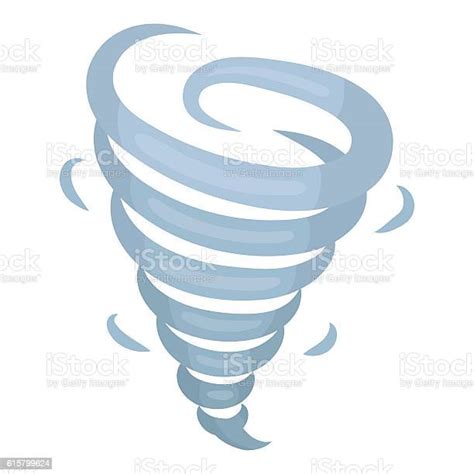 Tornadosymbol Im Cartoonstil Isoliert Auf Weißem Hintergrund Wetter