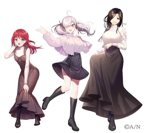 Sukoya Kana Shirayuki Tomoe And Asahina Akane Nijisanji Drawn By Tsukimoto Aoi Danbooru