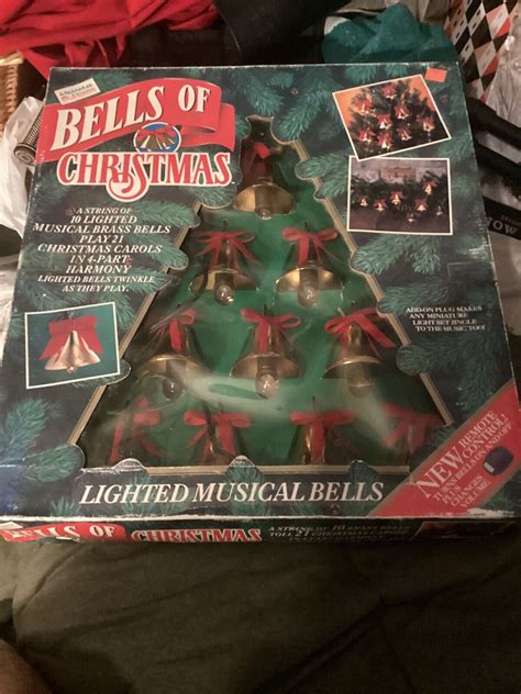 Vintage 1992 Mrchristmas Bells Of Christmas Musical Light 10 Bells