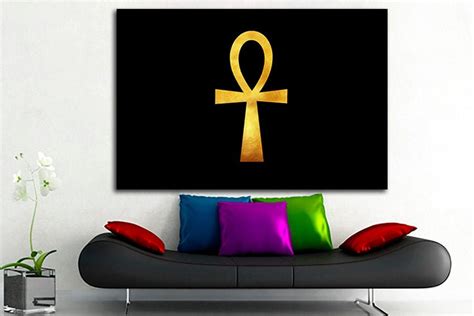 Egypt Ankh Canvas Gods Of Egypt Ankh Wall Art Symbol Of Life Etsy