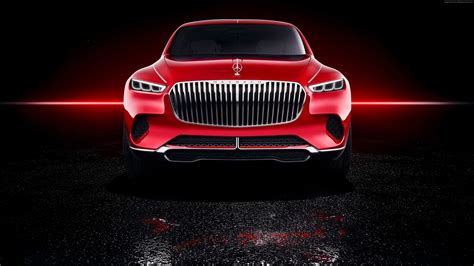 Red Vehicle Vision Mercedes Maybach Ultimate Luxury Electric Cars 4k