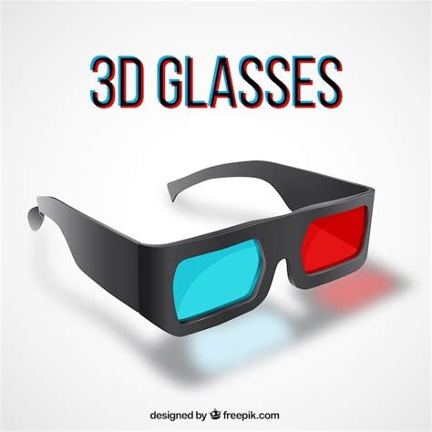 Free Vector Black 3d Glasses