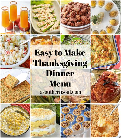 Easy To Make Thanksgiving Dinner Menu - A Southern Soul