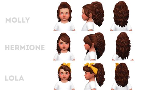 Curly Ponytails Sims 4 Toddler Sims 4 Sims 4 Children